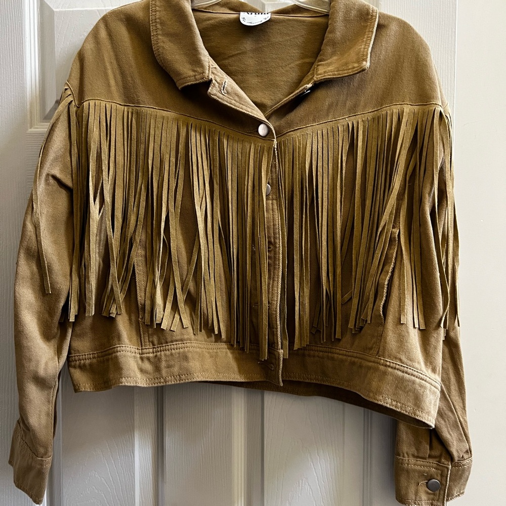 Tan Fringe Women's Jacket